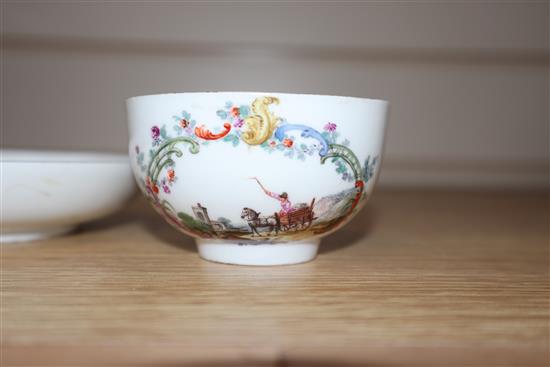 A Meissen tea bowl and saucer, c. 1750 diameter 12cm